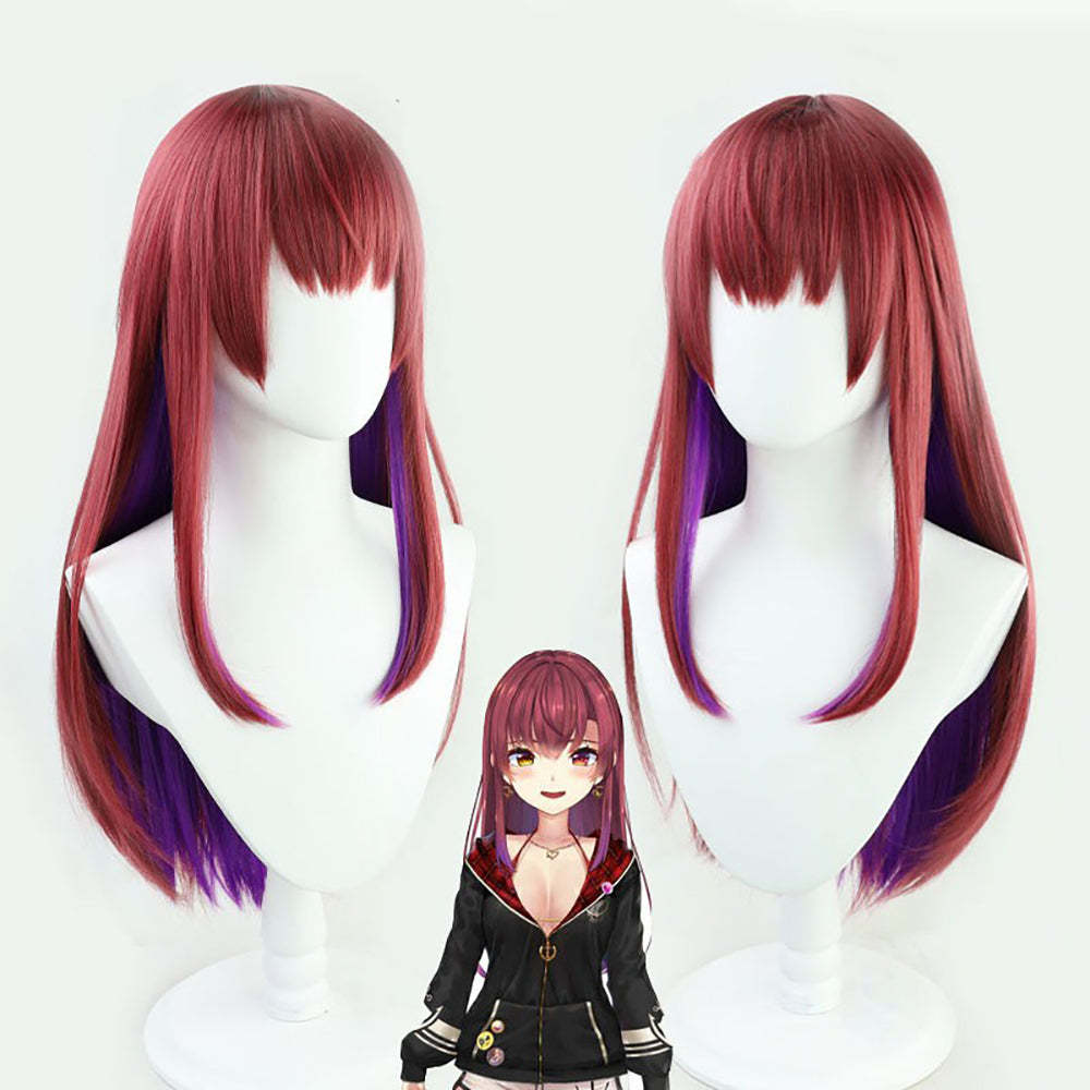 Virtual YouTuber Hololive Houshou Marin Purple Cosplay Wig