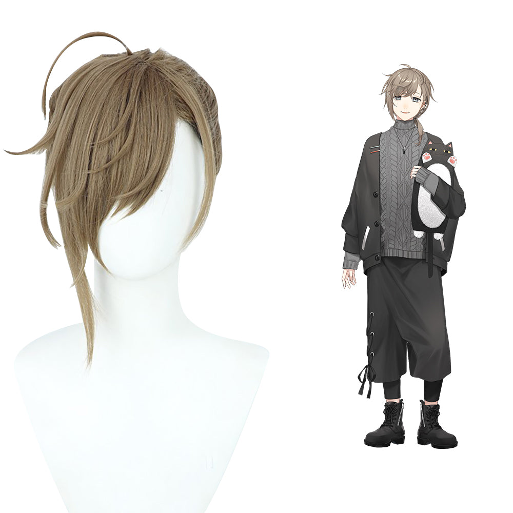 Virtual YouTuber NIJISANJI Kanakana Knkn Xié Brown Cosplay Wig-Cosplay Instrumentality Project