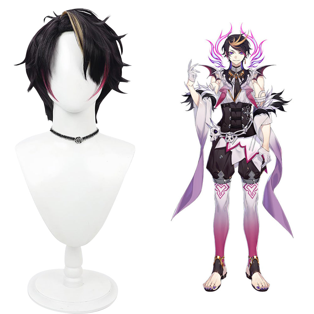 Virtual YouTuber NIJISANJI Shu Yamino Black Cosplay Wig-Cosplay Instrumentality Project
