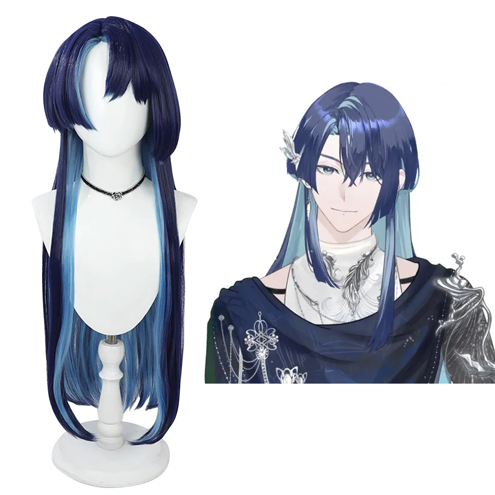 Virtual YouTuber Afaer Finn Blue Cosplay Wig