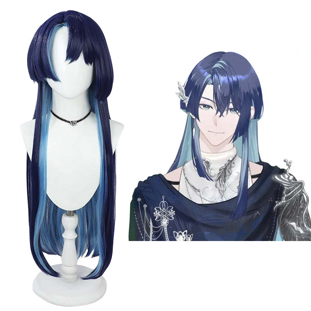 Virtual YouTuber Afaer Finn Blue Cosplay Wig