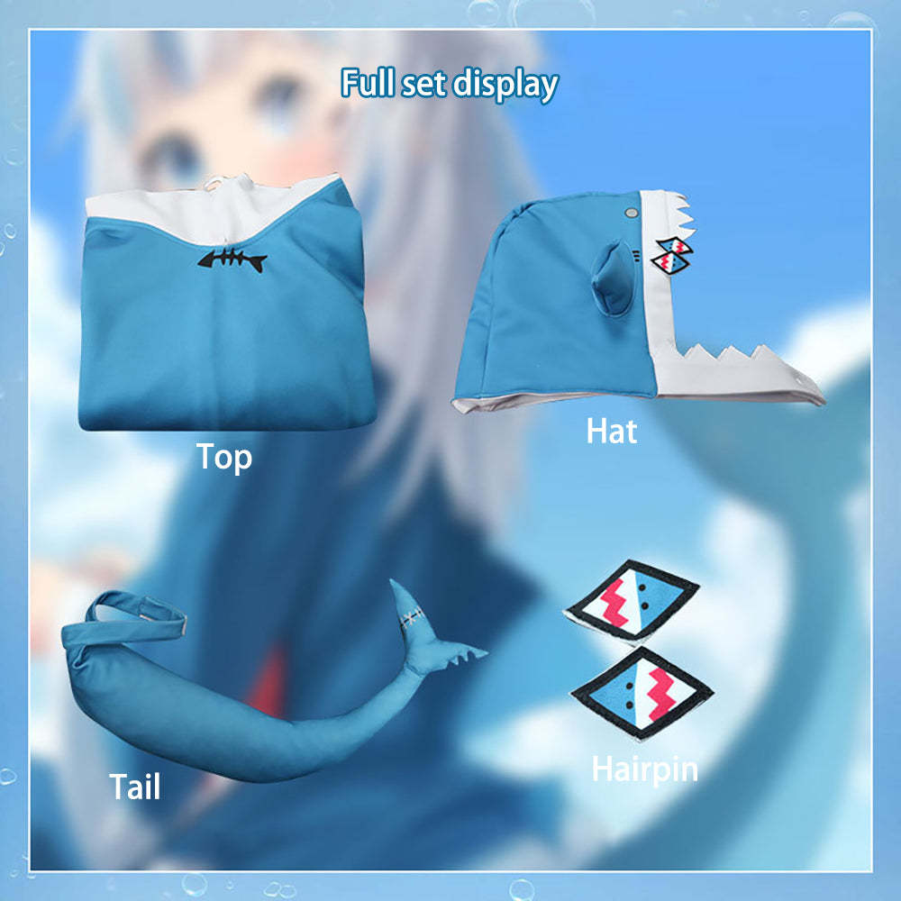 Virtual YouTuber Hololive Gawr Gura Cosplay Costume