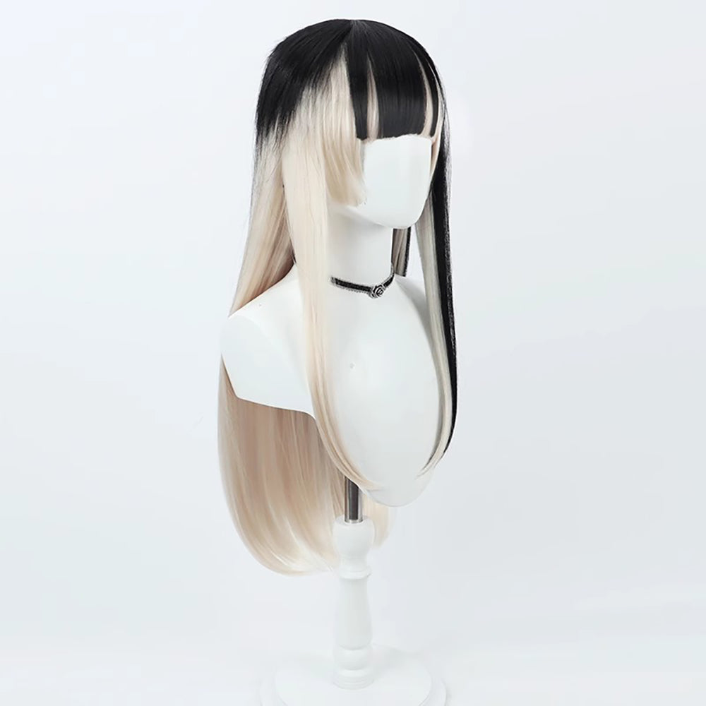 Virtual YouTuber Hololive Juufuutei Raden Black White Cosplay Wig-Cosplay Instrumentality Project