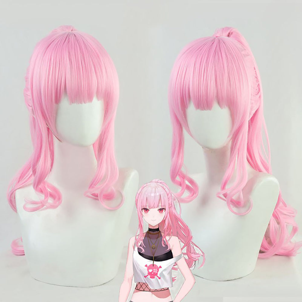 Virtual YouTuber Hololive Mori Calliope Pink Cosplay Wig