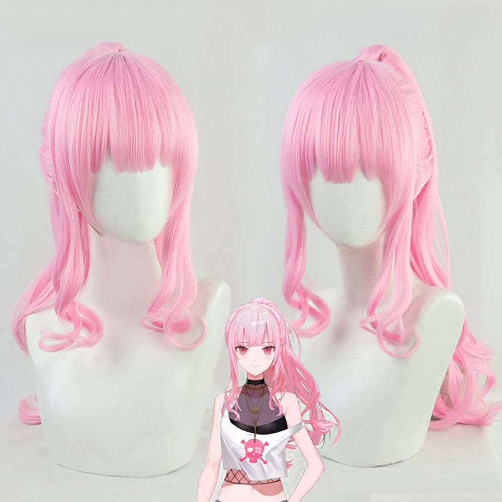 Virtual YouTuber Hololive Mori Calliope Pink Cosplay Wig