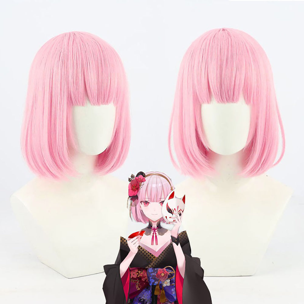Virtual YouTuber Hololive Mori Calliope Pink Cosplay Wig
