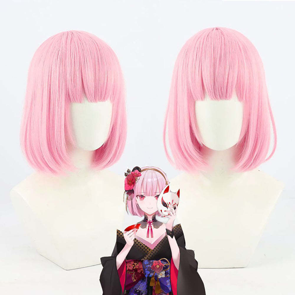 Virtual YouTuber Hololive Mori Calliope Pink Cosplay Wig