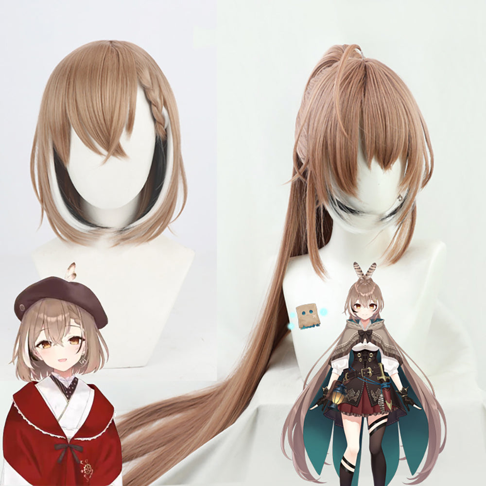 Virtual YouTuber Hololive Nanashi Mumei Brown Cosplay Wig