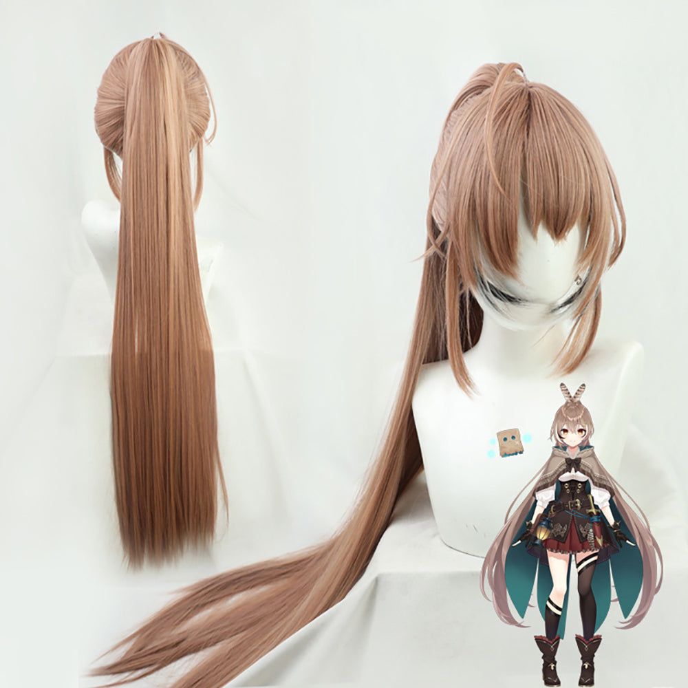 Virtual YouTuber Hololive Nanashi Mumei Brown Cosplay Wig