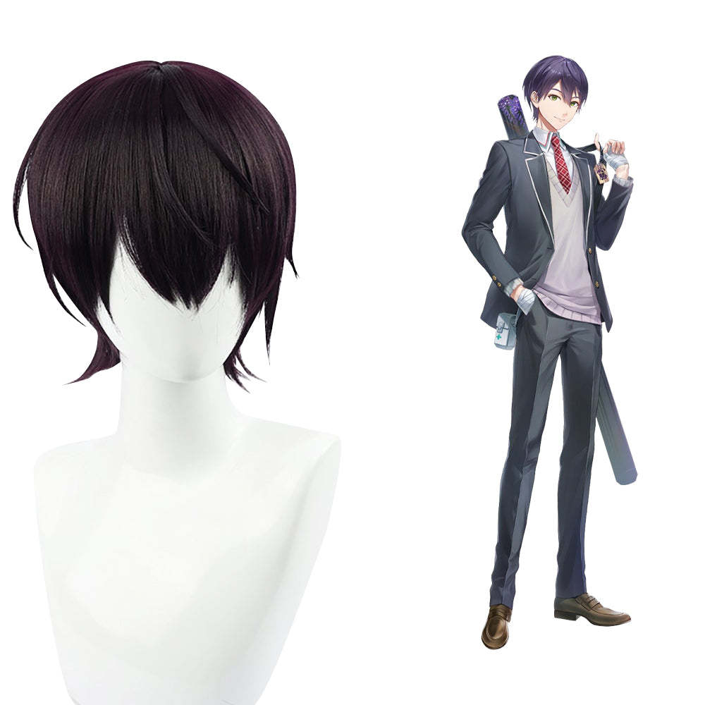 Virtual YouTuber NIJISANJI Kenmochi Toya Black Cosplay Wig