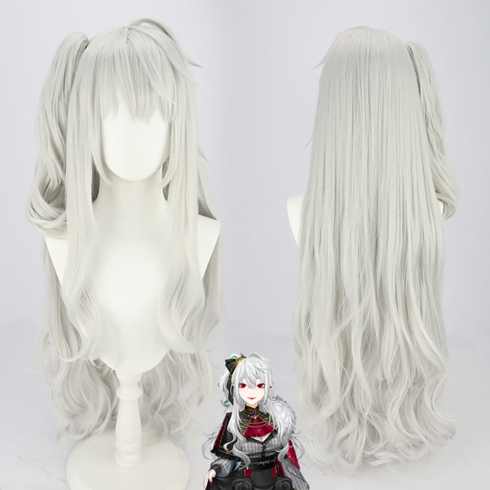 Virtual YouTuber NIJISANJI Kuzuha Female Silver Cosplay Wig-Cosplay Instrumentality Project