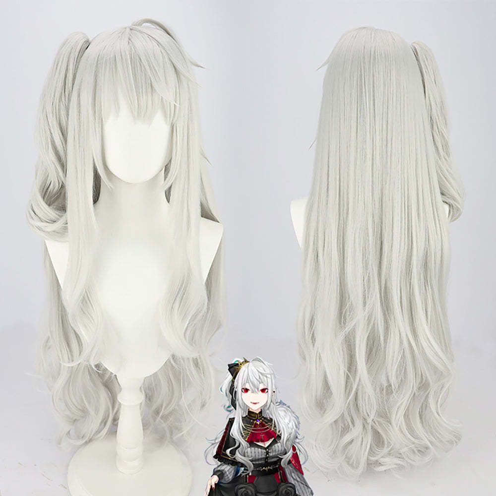 Virtual YouTuber NIJISANJI Kuzuha Female Silver Cosplay Wig-Cosplay Instrumentality Project