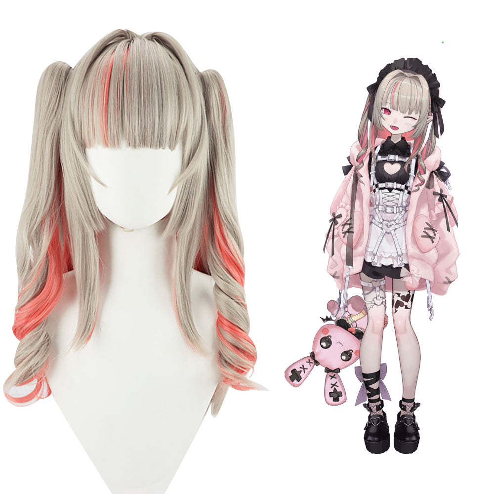 Virtual YouTuber NIJISANJI Makaino Ririmu Brown Cosplay Wig