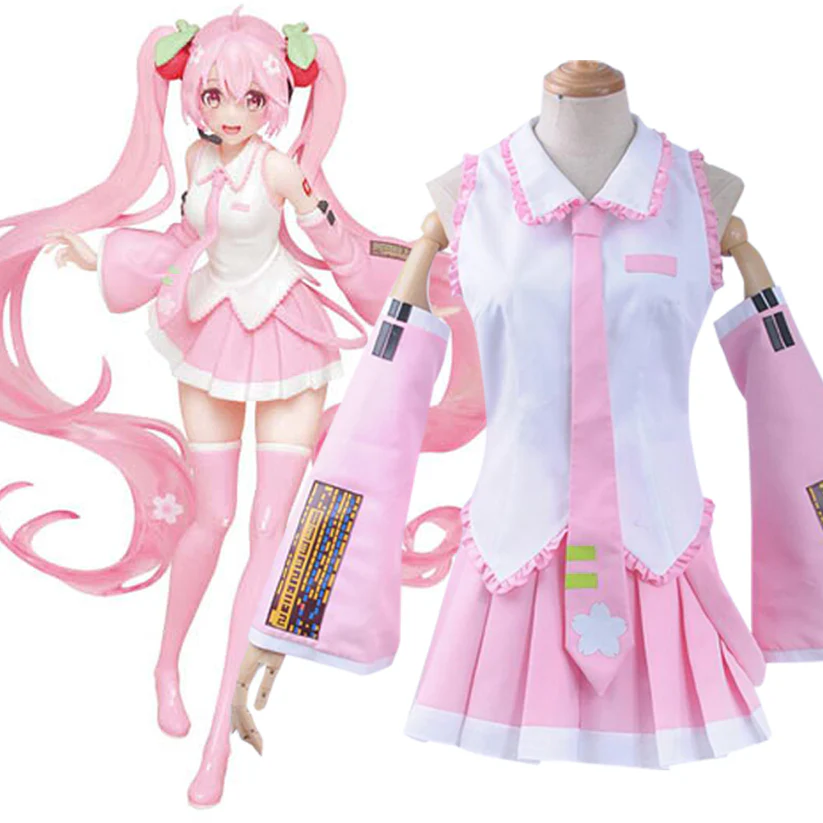 Vocaloid Hatsune Miku Sakura Miku Cosplay Costume