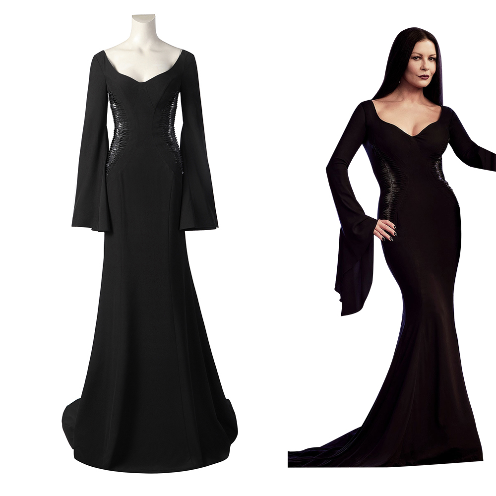 Wednesday The Addams Family  Morticia Addams Cosplay Costume