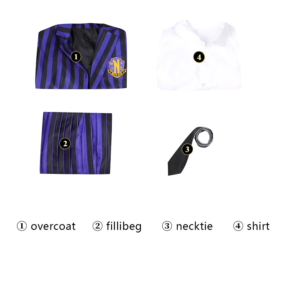 Wednesday The Addams Family  Nevermore Academy uniform Enid Sinclair Bianca Barclay Cosplay Costume