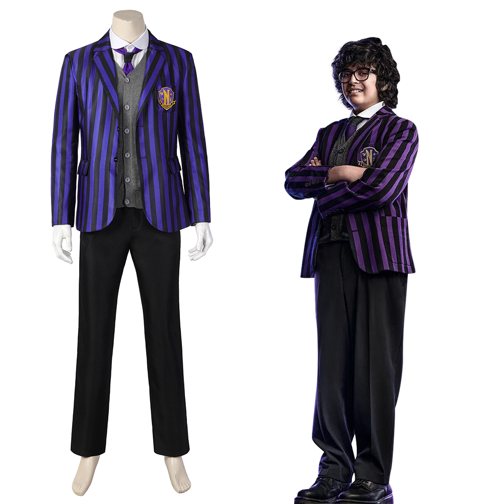Wednesday The Addams Family  Nevermore Academy uniform Eugene Otinger Cosplay Costume