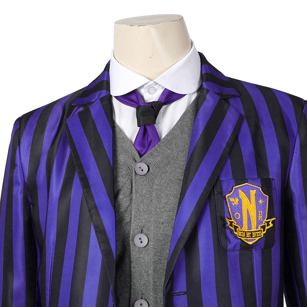 Wednesday The Addams Family  Nevermore Academy uniform Eugene Otinger Cosplay Costume
