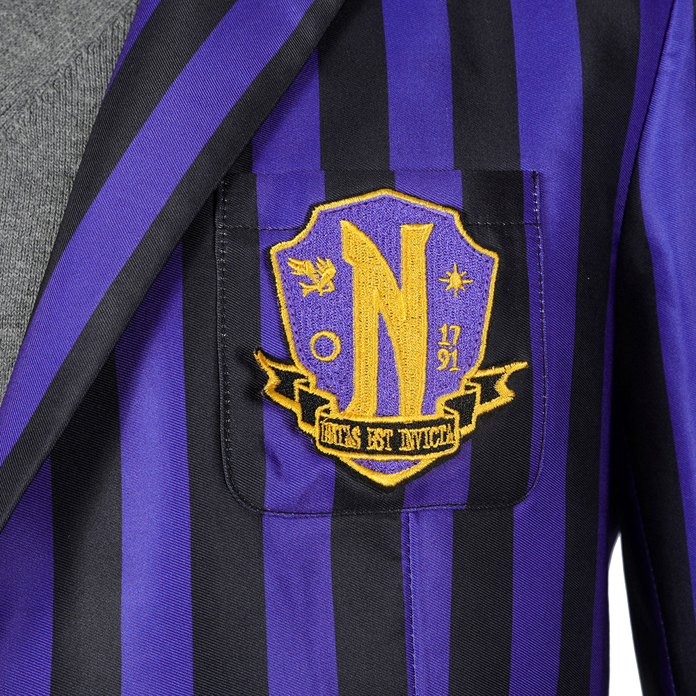Wednesday The Addams Family  Nevermore Academy uniform Eugene Otinger Cosplay Costume