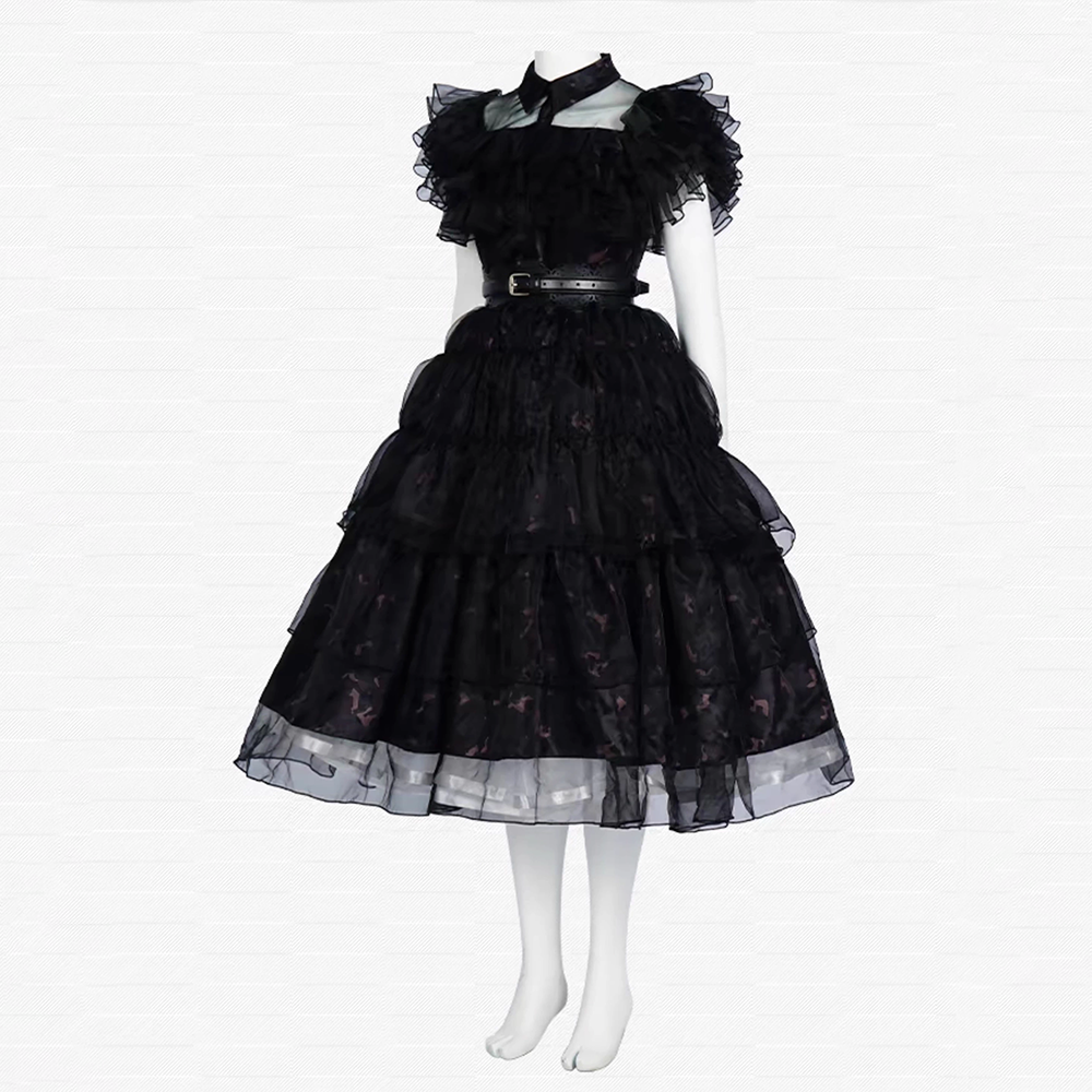 Wednesday The Addams Family Wednesday Ball Gown Dress Cosplay Costume