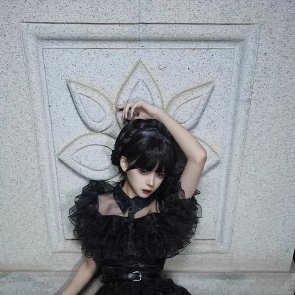 Wednesday The Addams Family Wednesday Ball Gown Dress Cosplay Costume