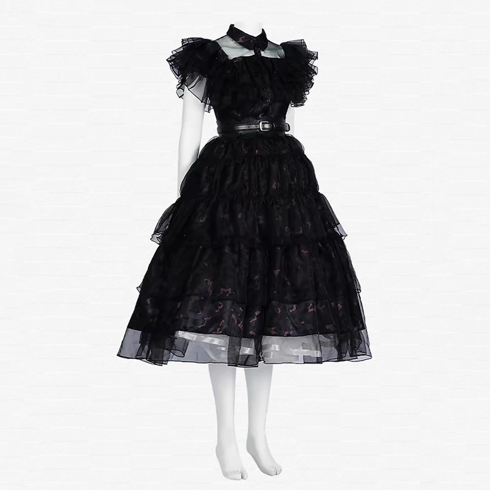 Wednesday The Addams Family Wednesday Ball Gown Dress Cosplay Costume