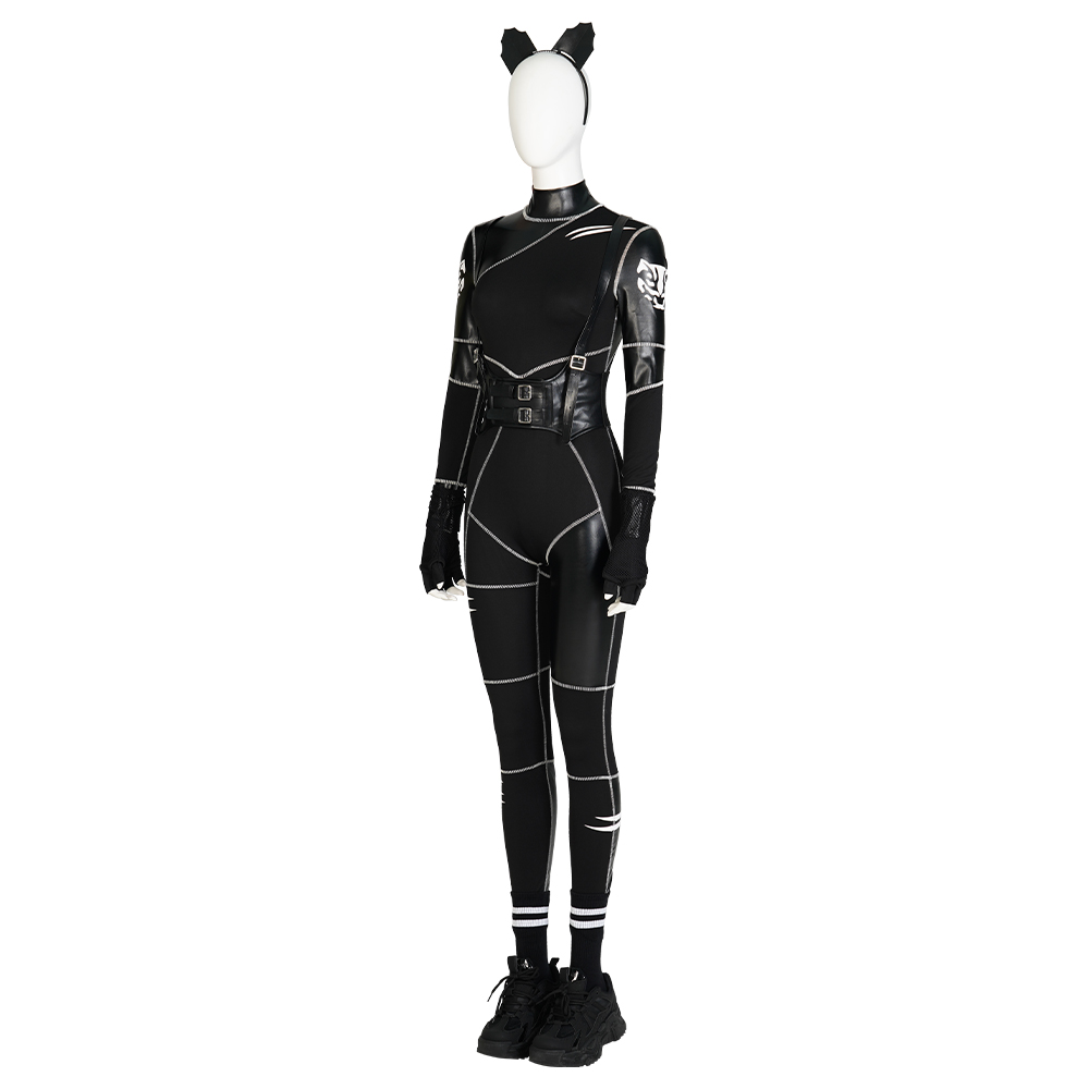 Wednesday The Addams Family Wednesday Cat Jumpsuit Cosplay Costume