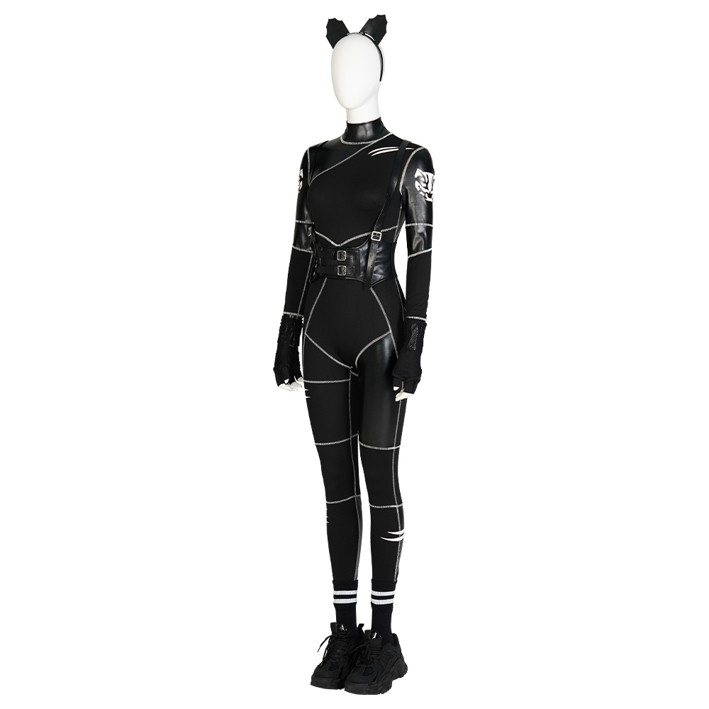 Wednesday The Addams Family Wednesday Cat Jumpsuit Cosplay Costume