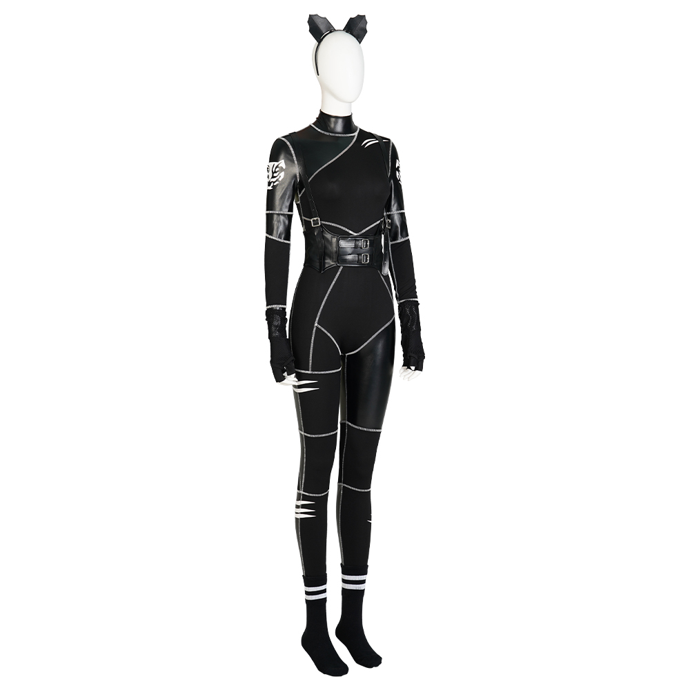 Wednesday The Addams Family Wednesday Cat Jumpsuit Cosplay Costume