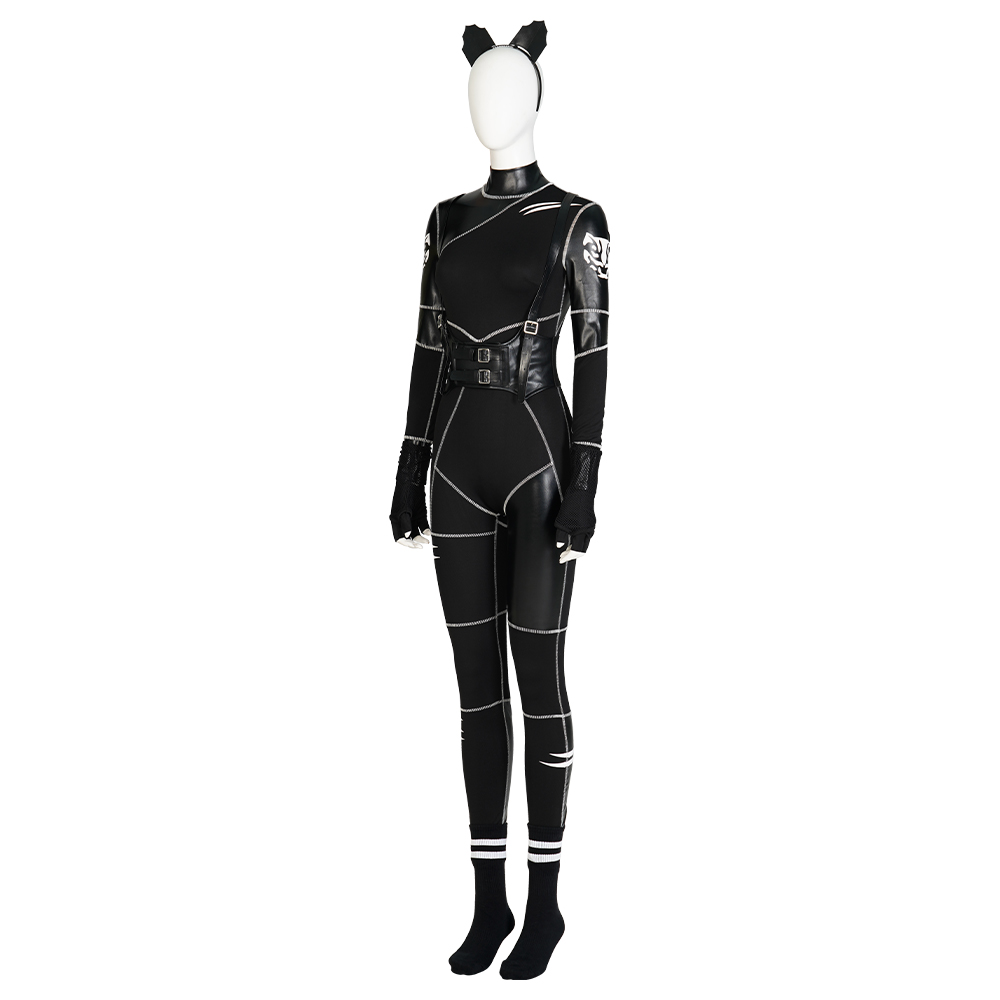 Wednesday The Addams Family Wednesday Cat Jumpsuit Cosplay Costume
