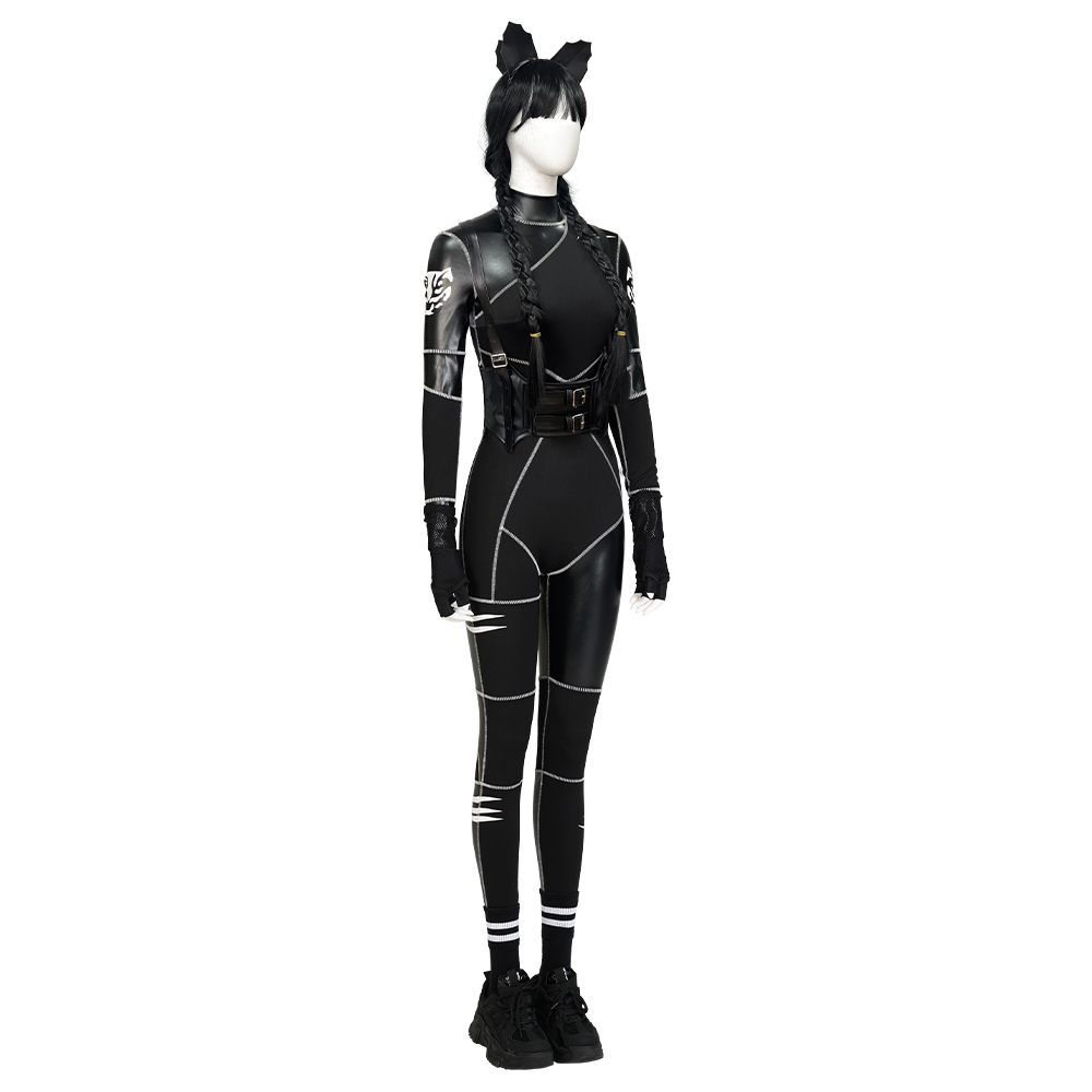 Wednesday The Addams Family Wednesday Cat Jumpsuit Cosplay Costume