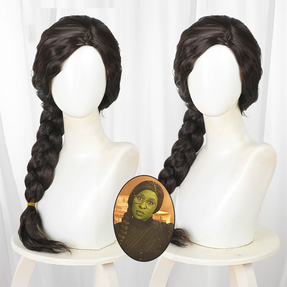 Wicked (2024) Elphaba Black Cosplay Wig