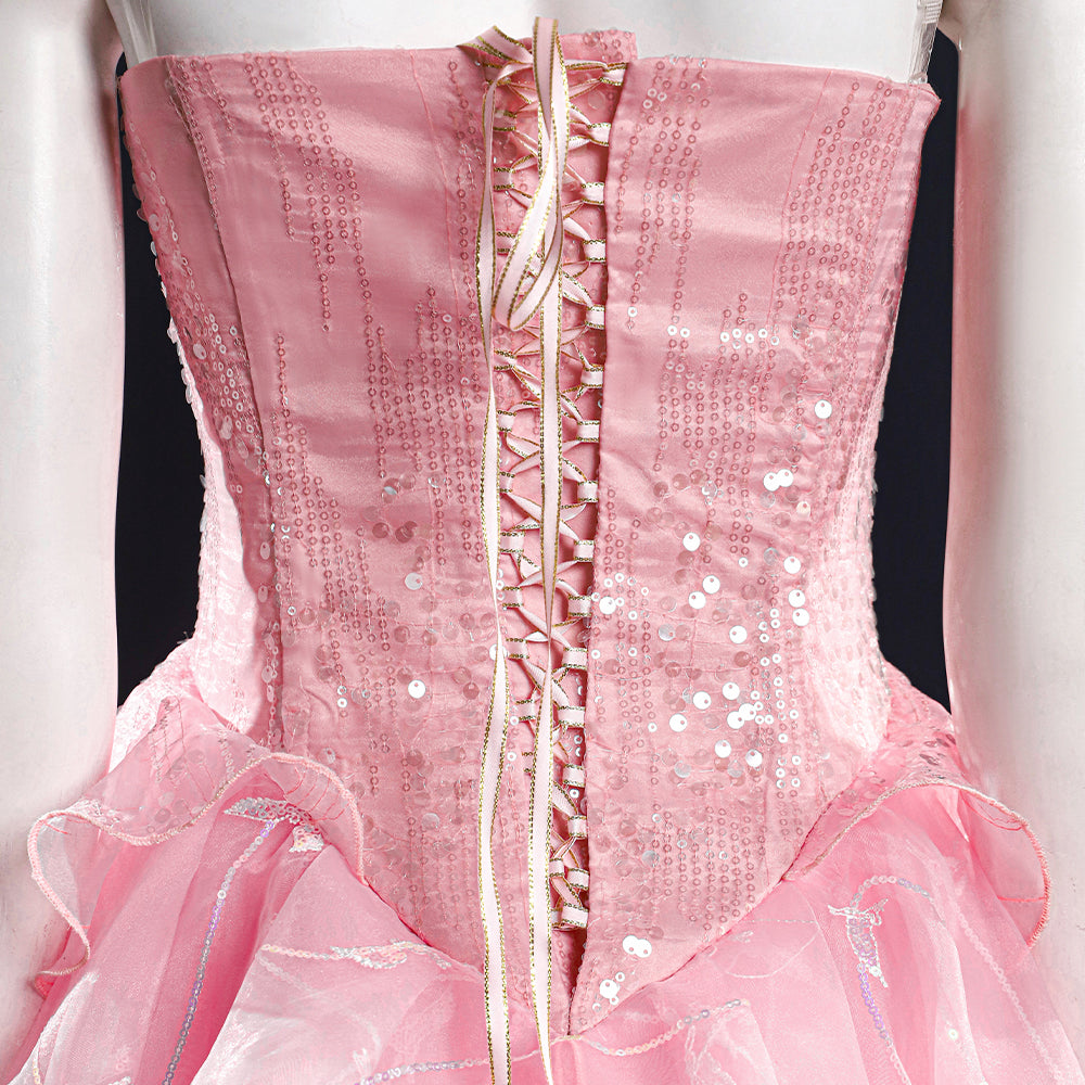 Wicked (2024) Glinda Cosplay Costume-Cosplay Instrumentality Project