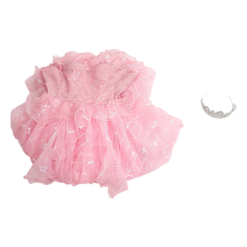 Wicked (2024) Glinda Cosplay Costume-Cosplay Instrumentality Project