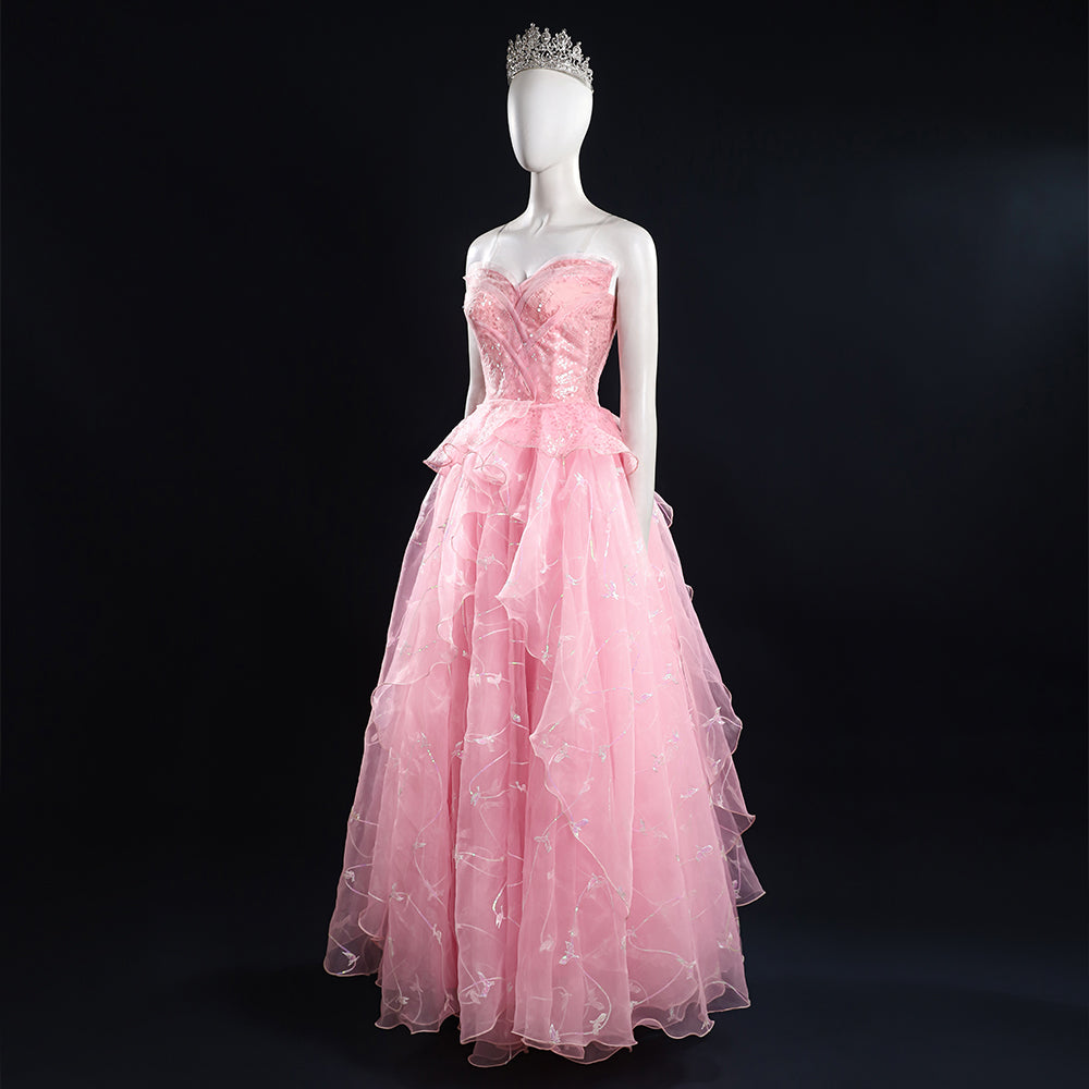 Wicked (2024) Glinda Cosplay Costume-Cosplay Instrumentality Project