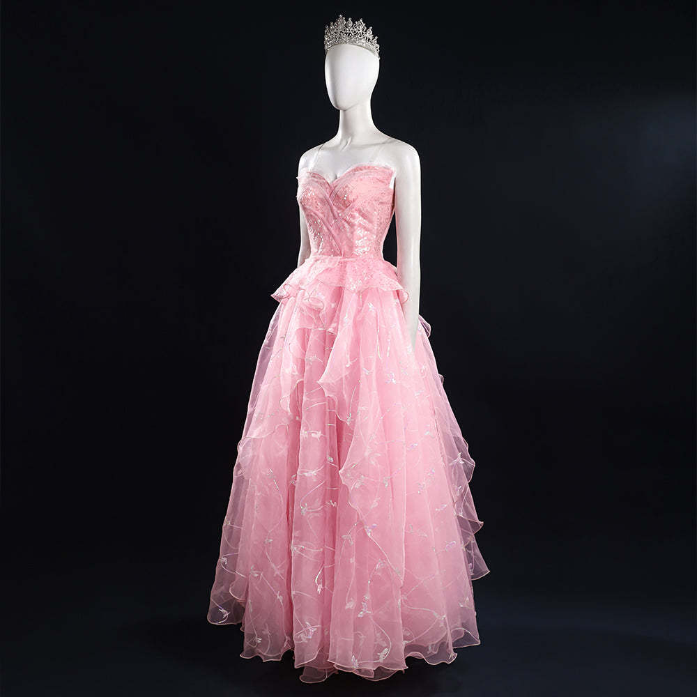 Wicked (2024) Glinda Cosplay Costume-Cosplay Instrumentality Project
