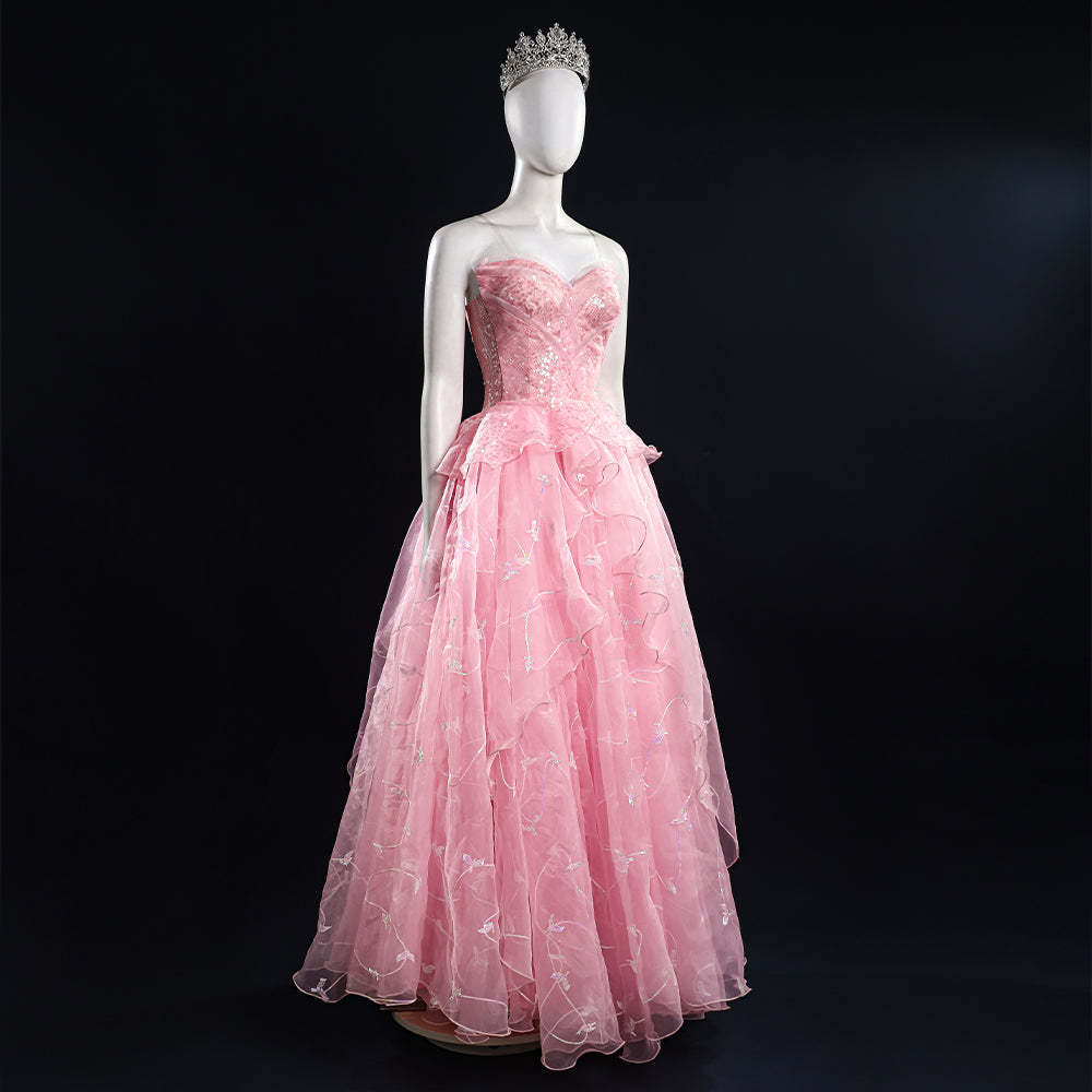 Wicked (2024) Glinda Cosplay Costume-Cosplay Instrumentality Project