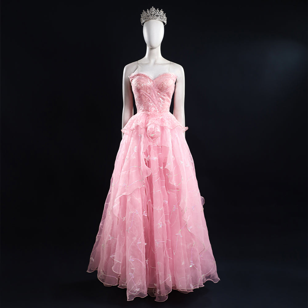 Wicked (2024) Glinda Cosplay Costume-Cosplay Instrumentality Project
