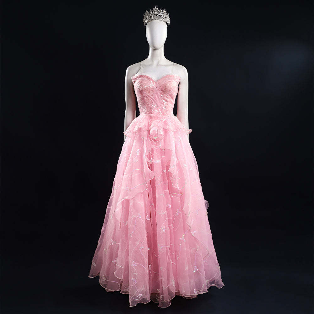 Wicked (2024) Glinda Cosplay Costume-Cosplay Instrumentality Project