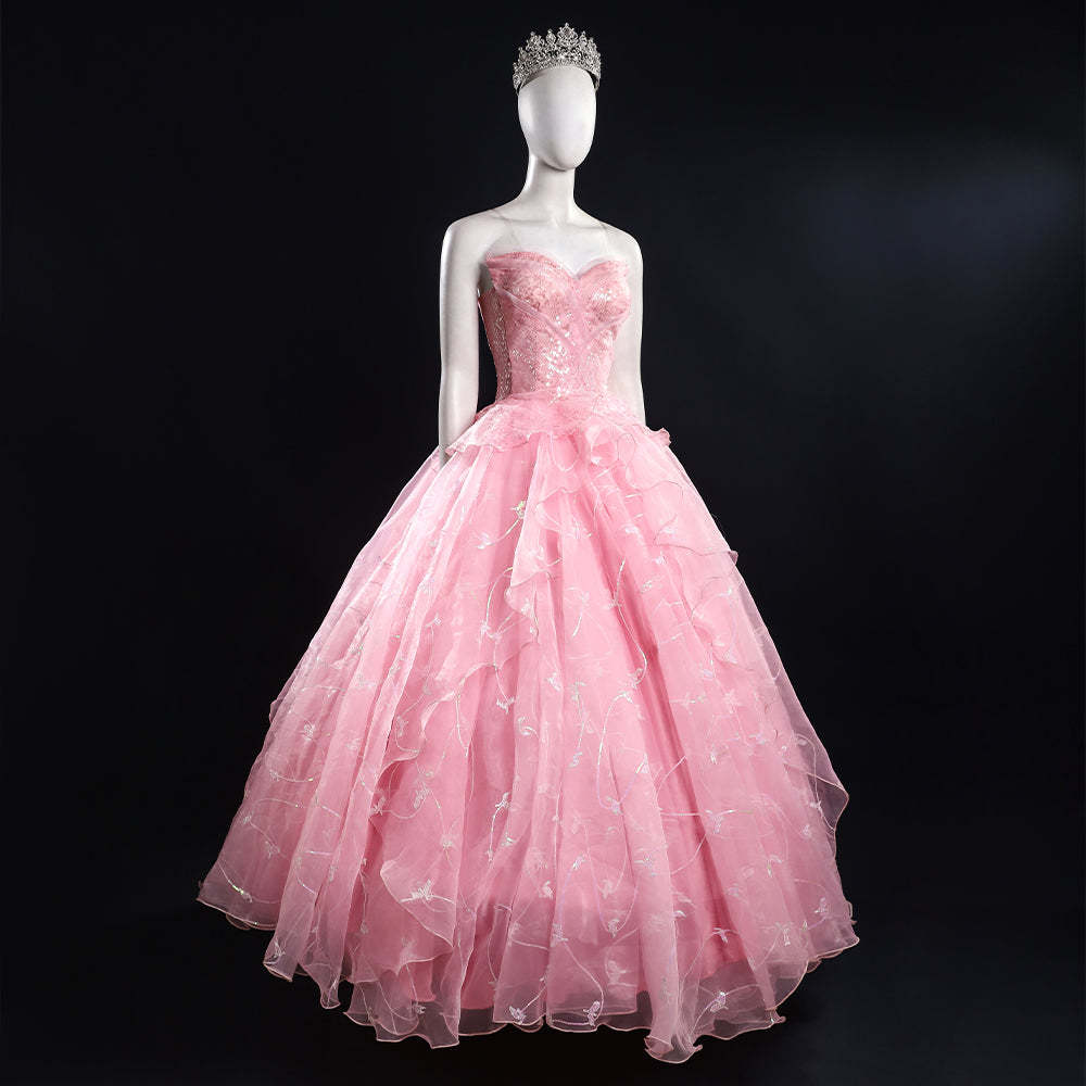 Wicked (2024) Glinda Cosplay Costume-Cosplay Instrumentality Project