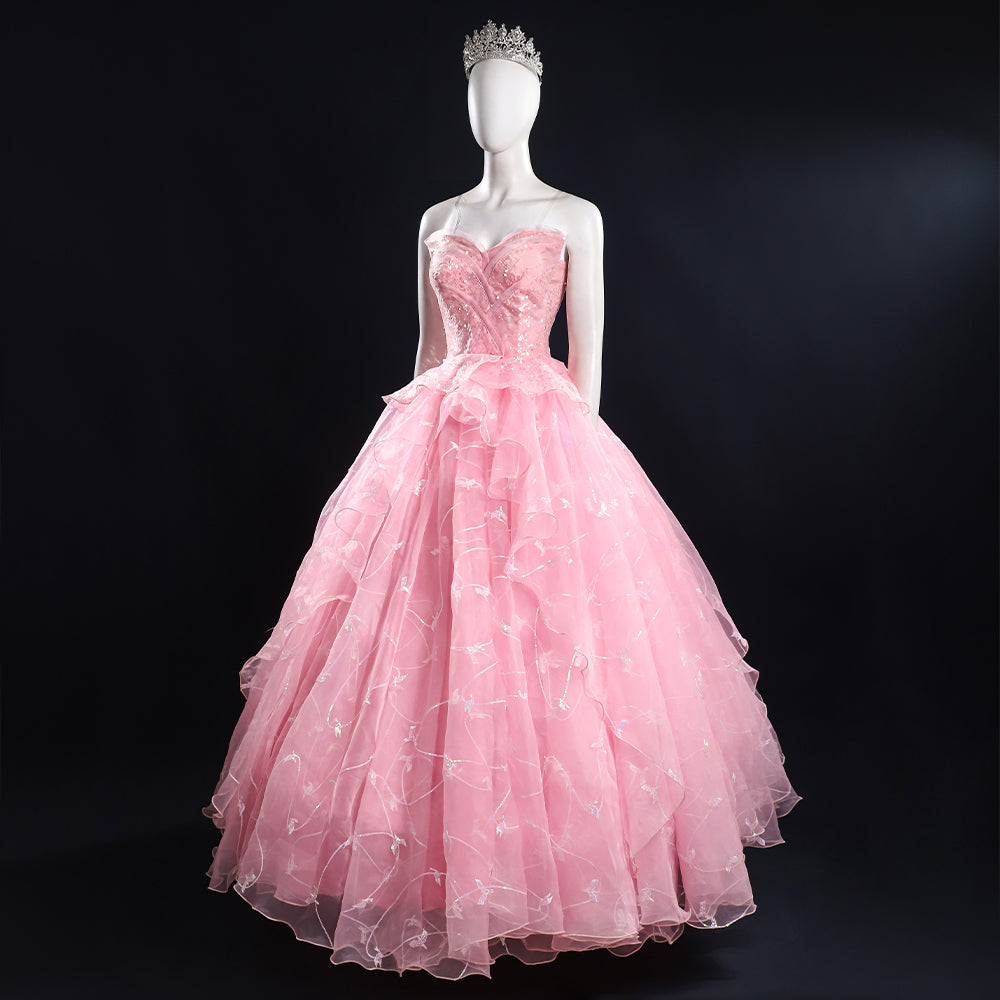 Wicked (2024) Glinda Cosplay Costume-Cosplay Instrumentality Project