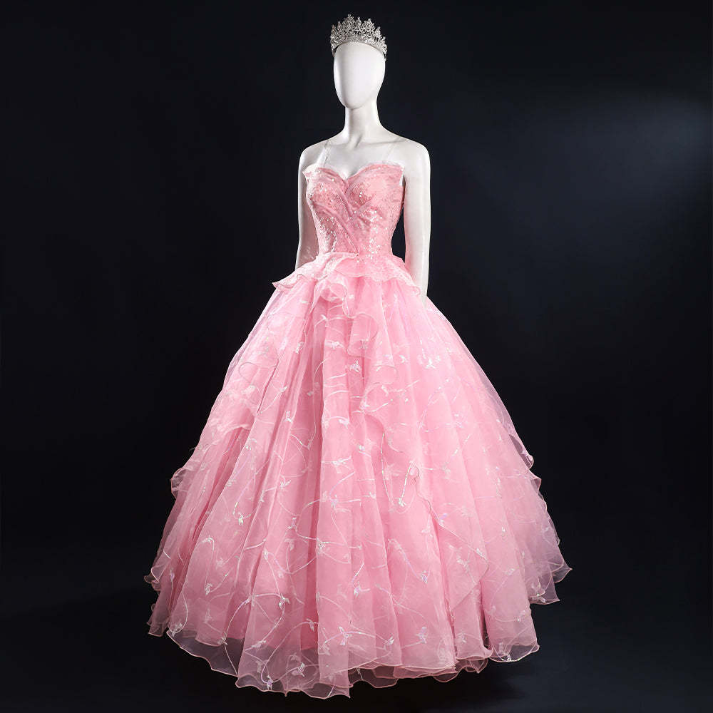 Wicked (2024) Glinda Cosplay Costume-Cosplay Instrumentality Project