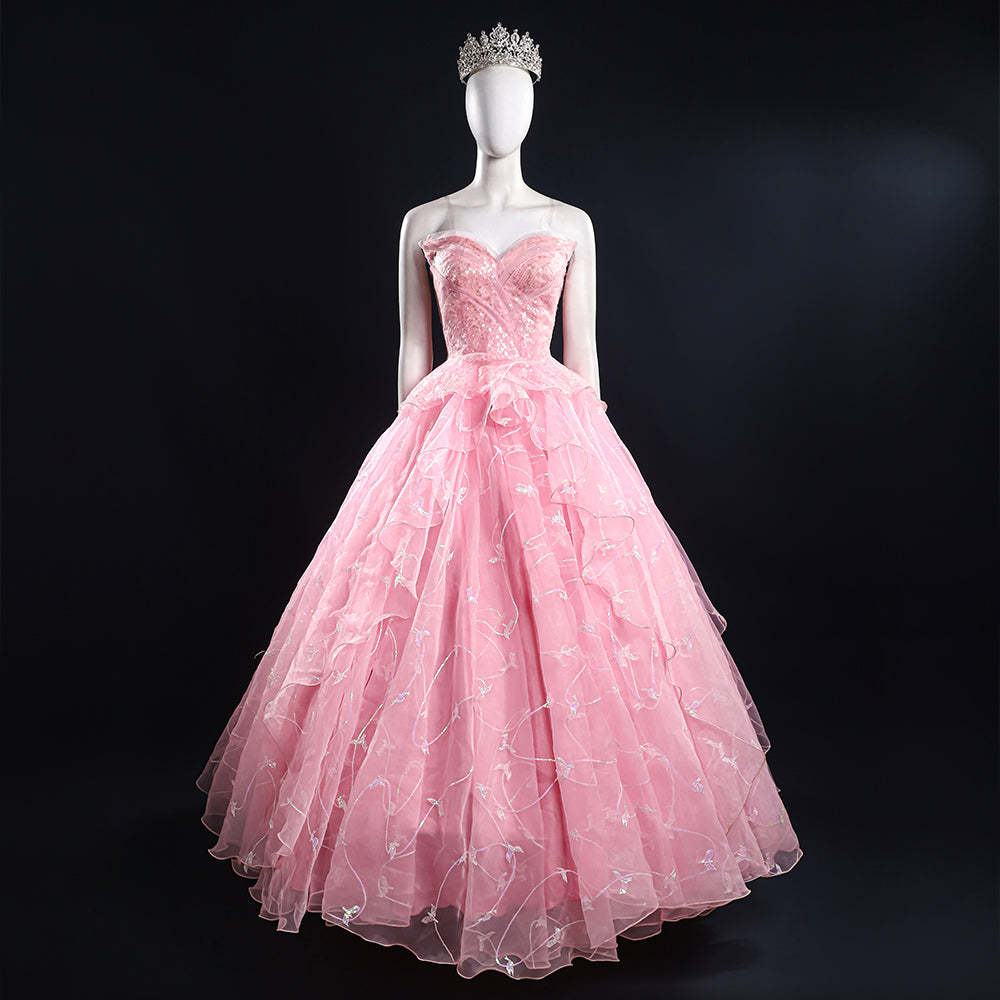 Wicked (2024) Glinda Cosplay Costume-Cosplay Instrumentality Project