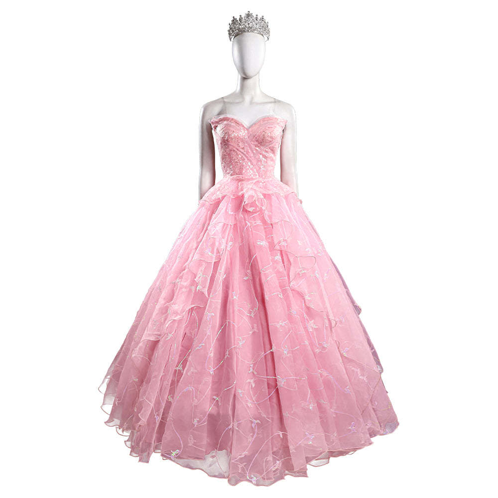 Wicked (2024) Glinda Cosplay Costume-Cosplay Instrumentality Project