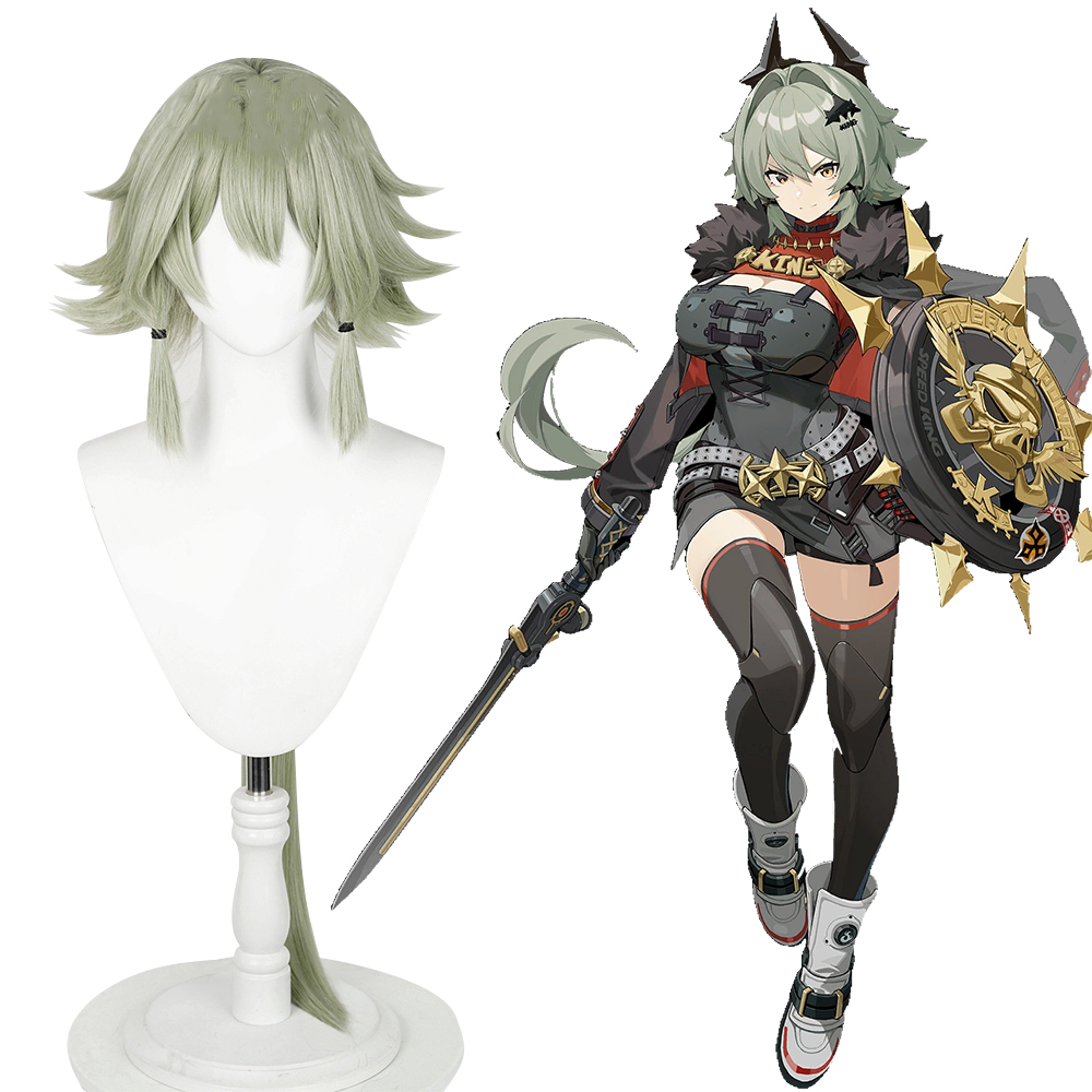 Zenless Zone Zero Caesar King Green Cosplay Wig