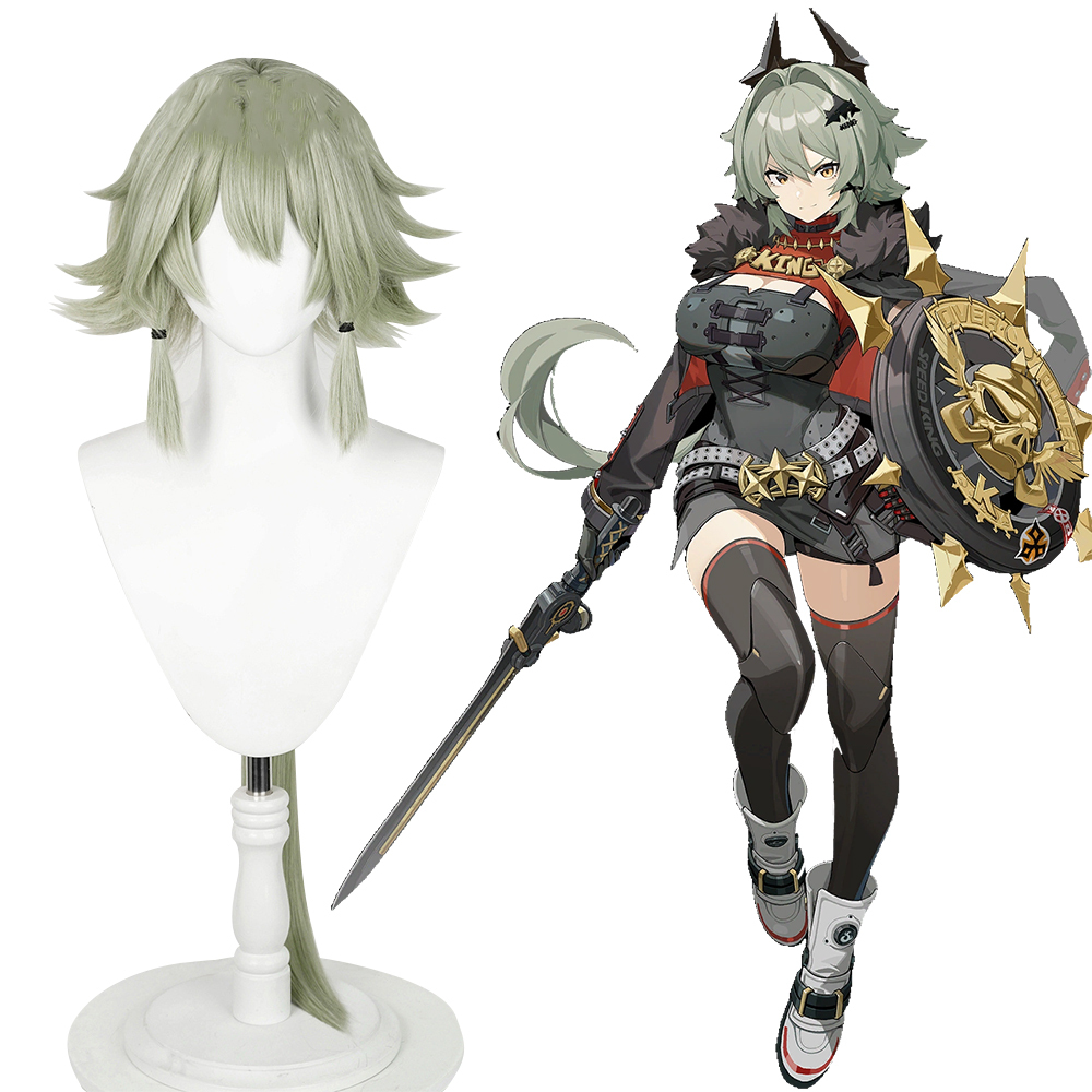 Zenless Zone Zero Caesar King Green Cosplay Wig