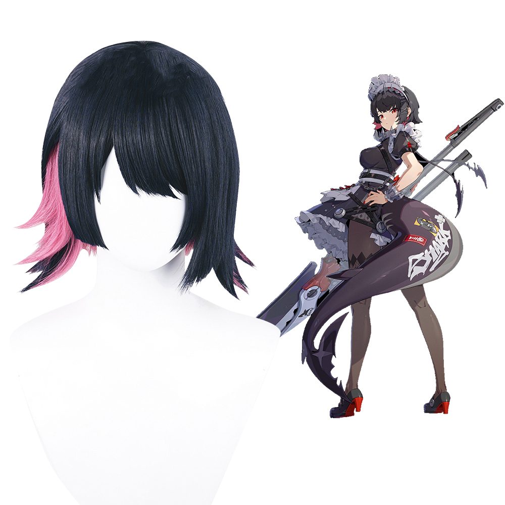 Zenless Zone Zero Ellen Joe Black Cosplay Wig