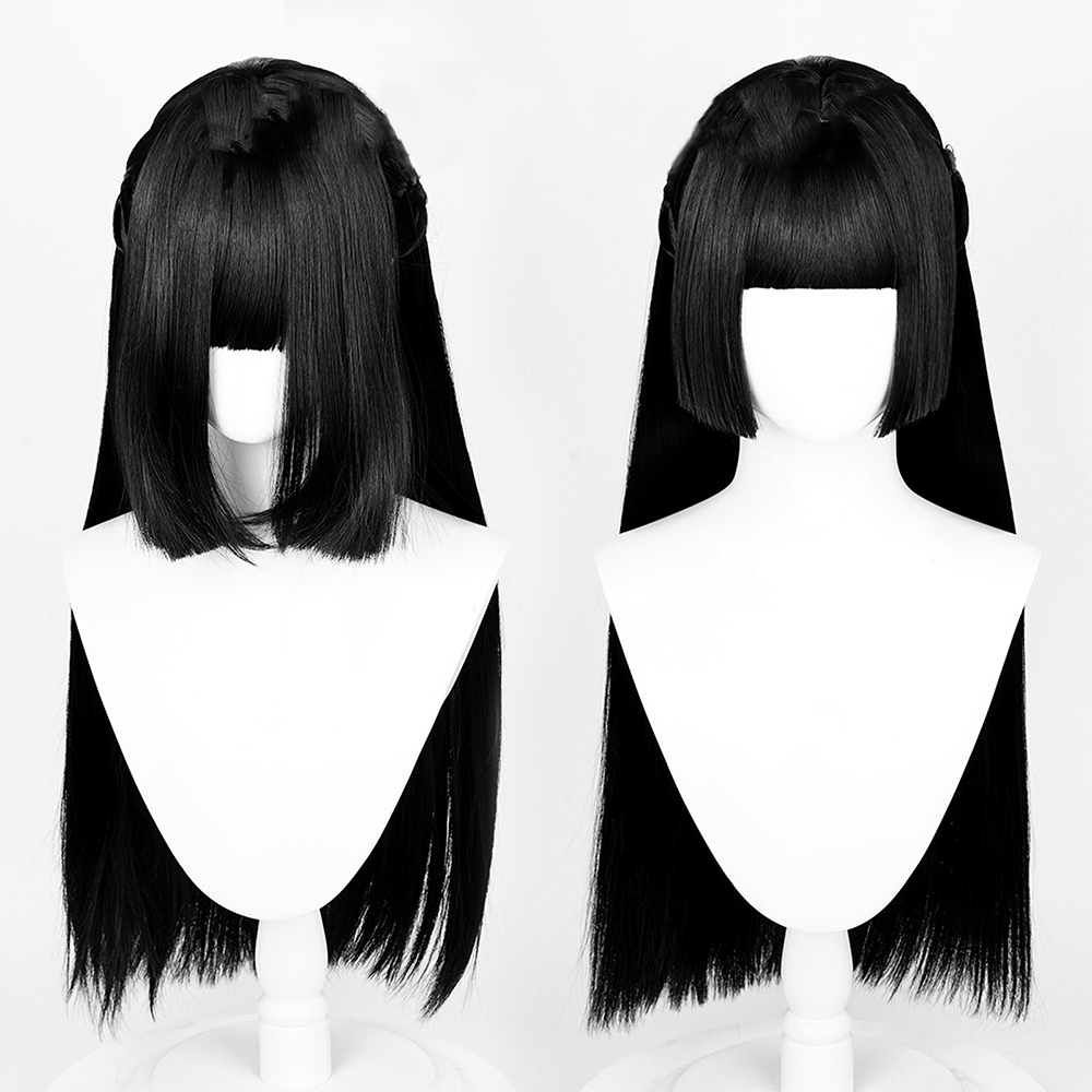 Zenless Zone Zero Hoshimi Miyabi Black Cosplay Wig