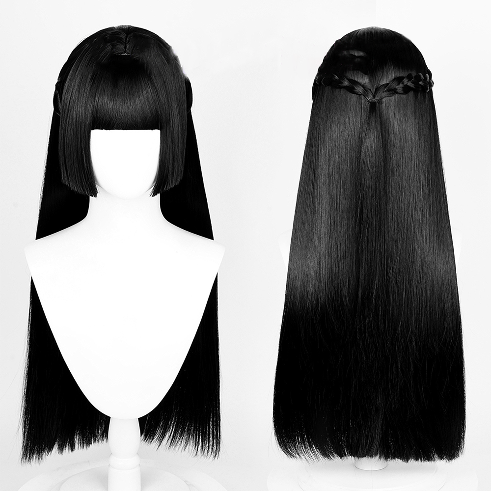Zenless Zone Zero Hoshimi Miyabi Black Cosplay Wig