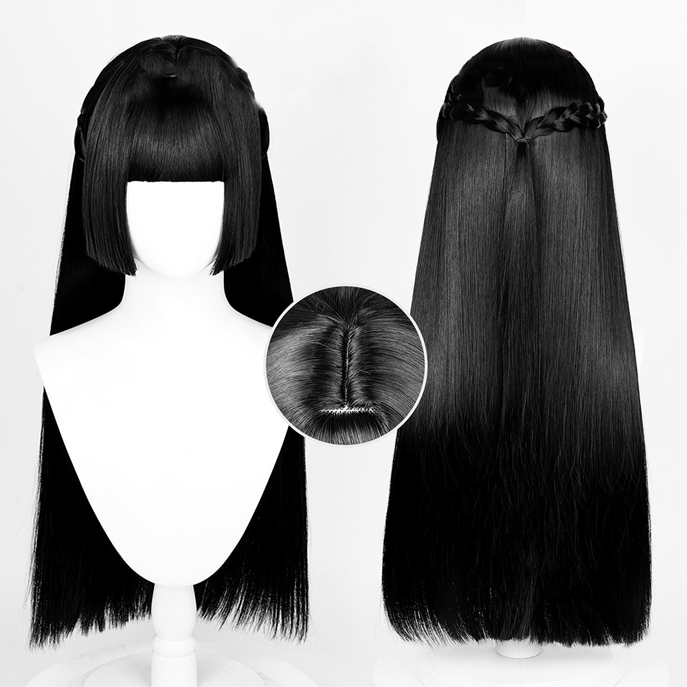 Zenless Zone Zero Hoshimi Miyabi Black Cosplay Wig